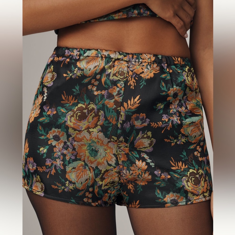 Anthropologie Brocade Tap Shorts